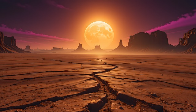 Free ai generated desert landscape illustration