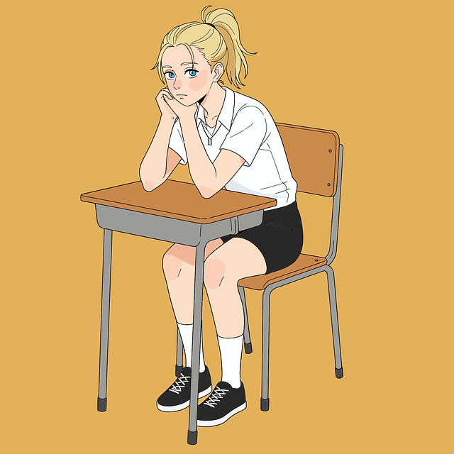 Free ai generated girl student vector