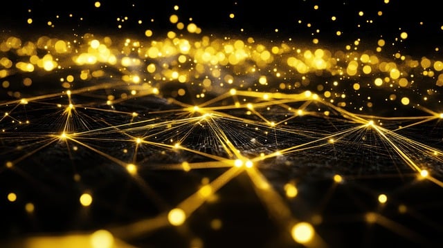 Free ai generated gold network illustration