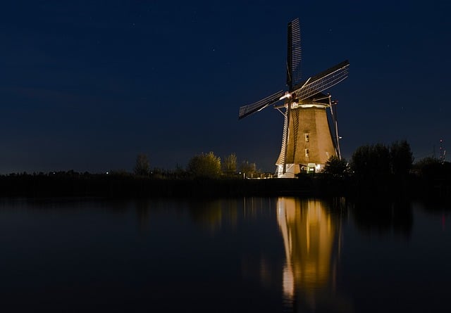 Bygning, Holland, Mølle, Dige