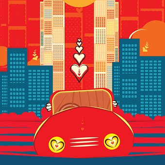 Free Love Car illustration and picture