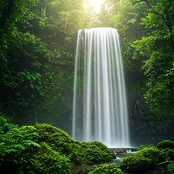 Free Waterfall Cascading Water illustration and picture