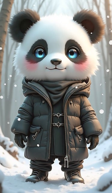 Free ai generated panda character illustration