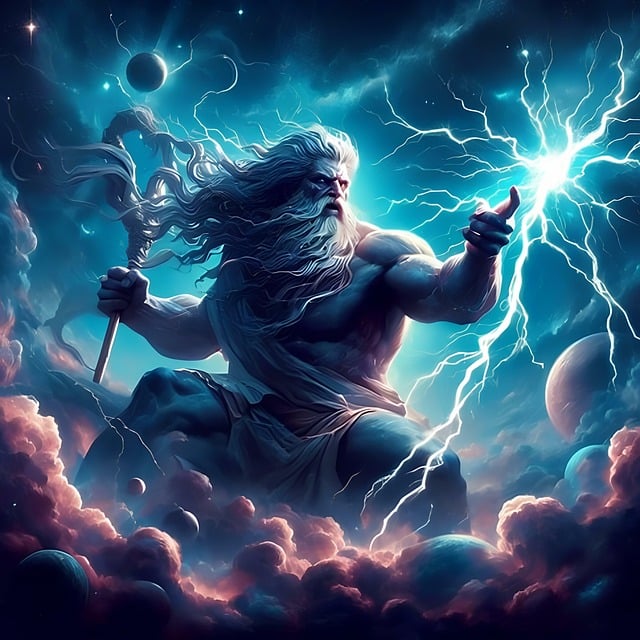 Free ai generated lightning zeus illustration