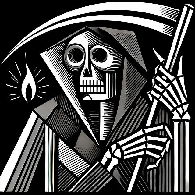 Free ai generated reaper death illustration