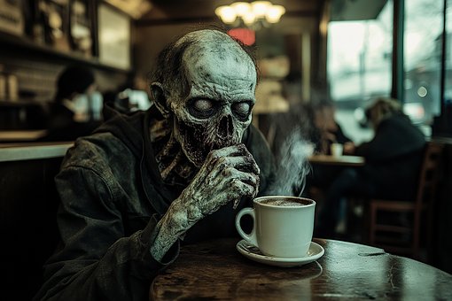 Free Zombie Coffee illustration and picture