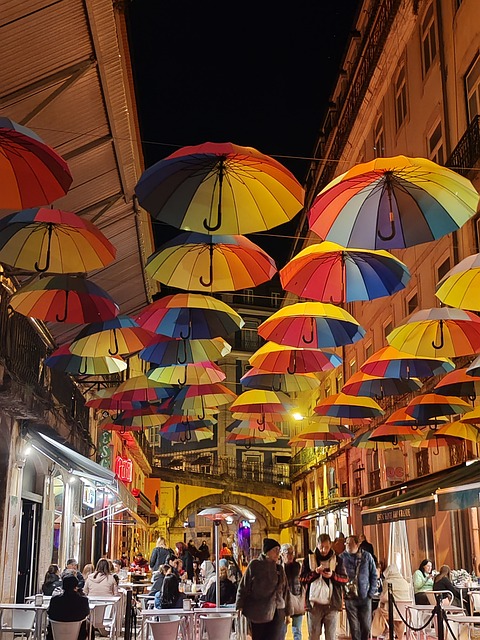 Paraplu, Lissabon, Nacht