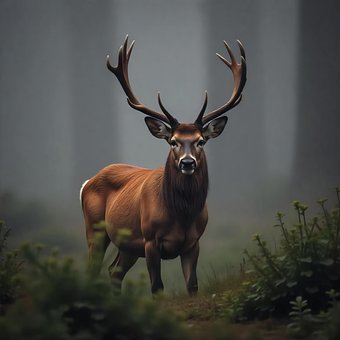 Cerf Brun, Gros Bois, Forêt