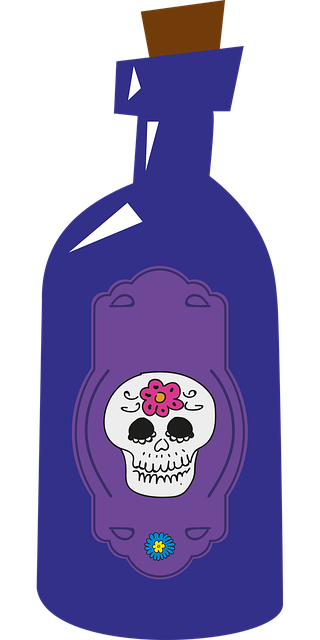 Flasche, Getränk, Glas, Alkohol, Schädel