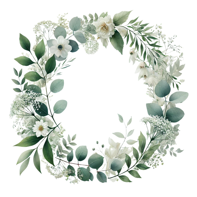 Free Circular Frame Wedding Decoration vector and picture