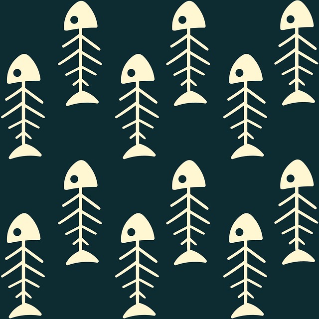 Free fishbone pattern seamless illustration