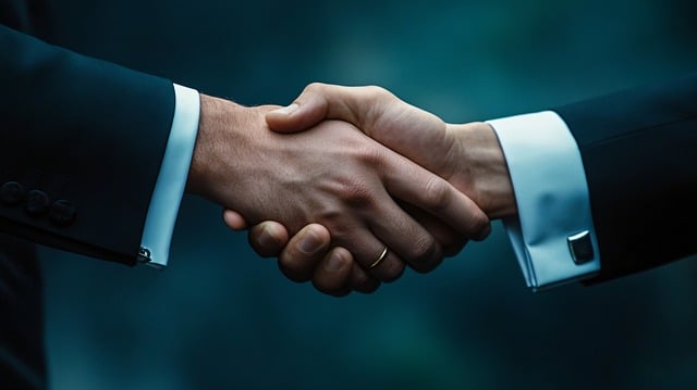 Free handshake business agreement illustration