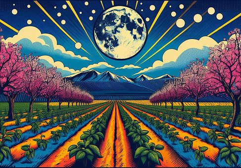 Primavera, Florecer, Campo, Frutales