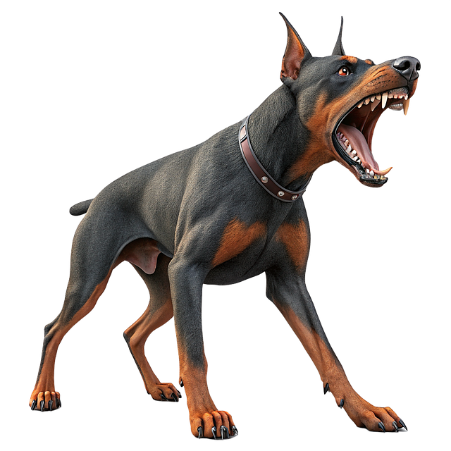 Free ai generated doberman dog illustration