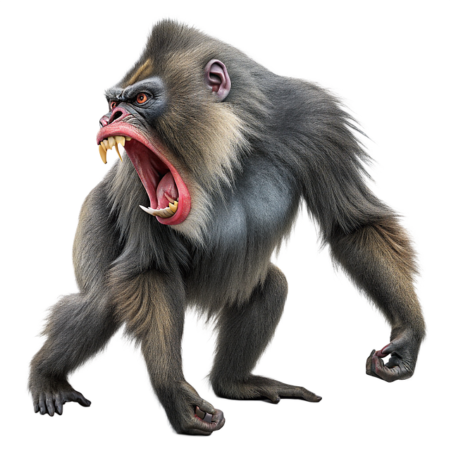 Free mandrill monkey primacy illustration