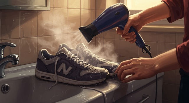 Free dry laundry shoes illustration