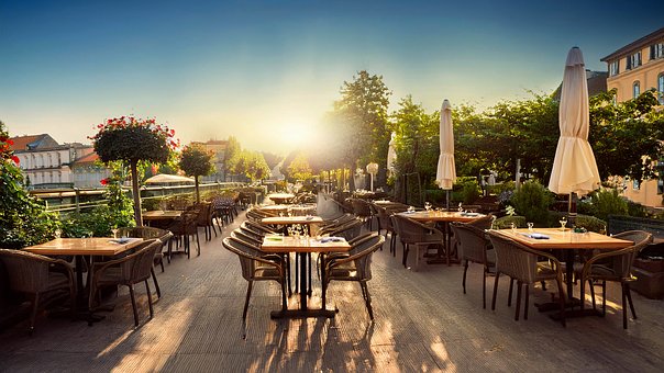 Restaurant, Im Freien, Essen, Cafe