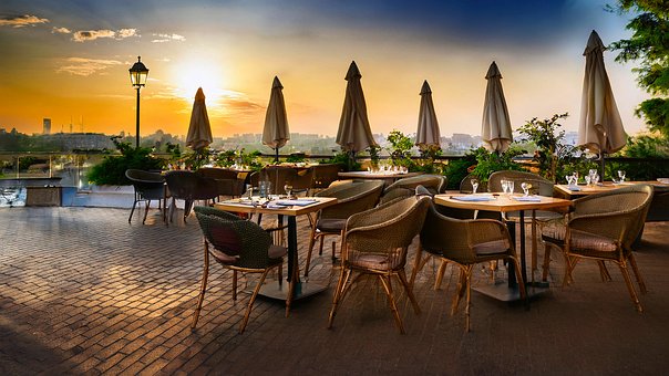 Restaurant, Im Freien, Essen, Cafe