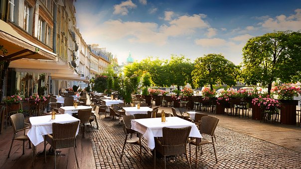 Restaurant, Europäisch, Im Freien, Essen
