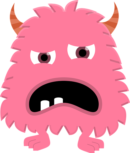 Cartoon, Monster, Horns, Silly