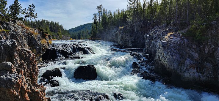 Flod, Gulsten, Wyoming, Vandfald