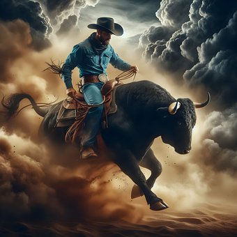 Rodeo, Kovboj, Příroda, Jezdci, Zvířata