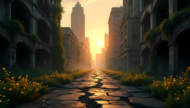 Free city desert buildings illustration