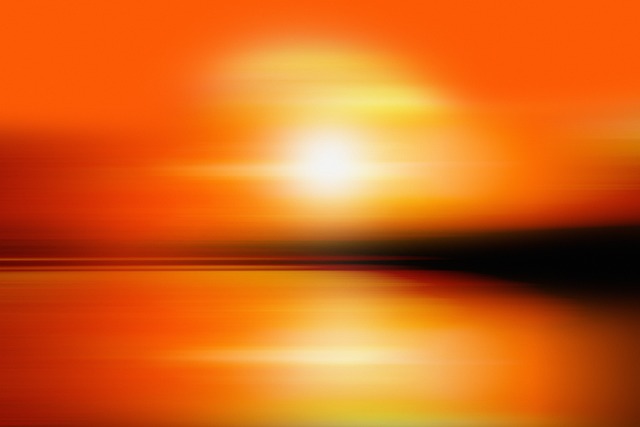 Free sunset ocean horizon illustration