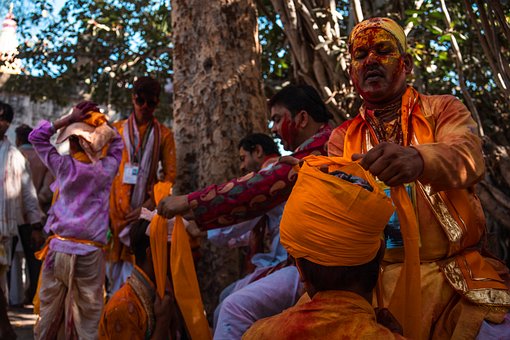 Lathmarholi, Holifestival, Barsana