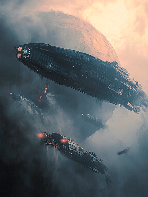 Free Ai Generated Spaceship illustration and picture