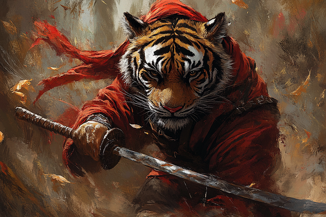 Download free HD stock image of Ai Generated Tiger Free ai generated nature tiger illustration