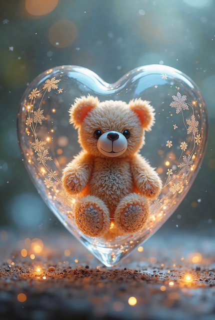 Ai Generiert, Teddybär, Herz, Liebe