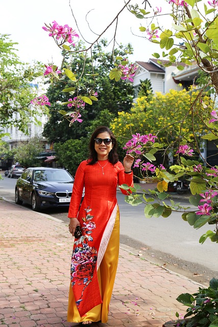 Aodai, Saigon, Vietnam, Mennesker, Smuk