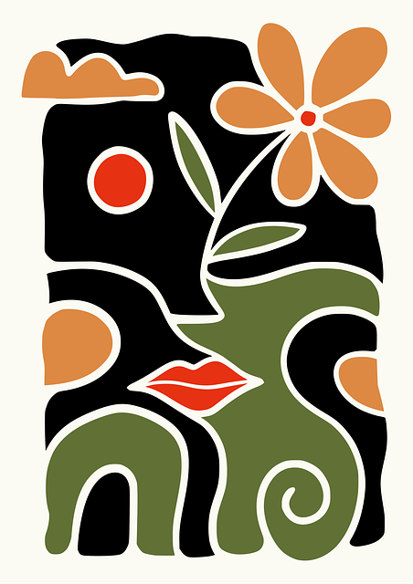 Free abstract art avatar vector