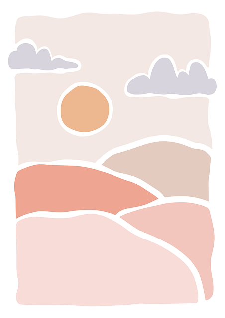 Free mountain sea shape vector