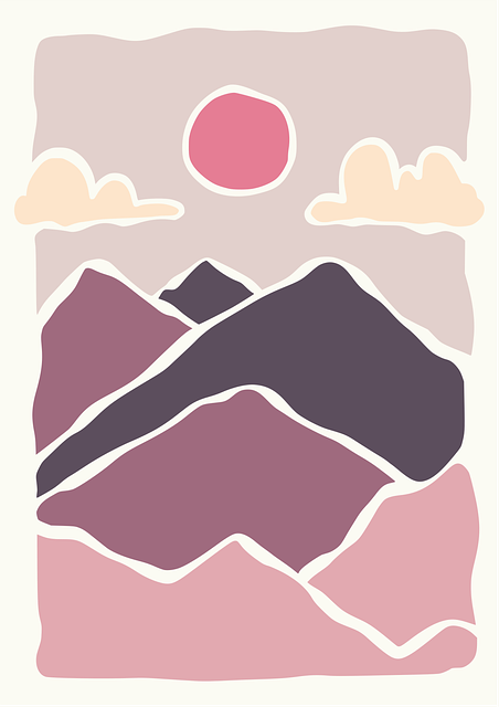 Free mountain sea shape vector
