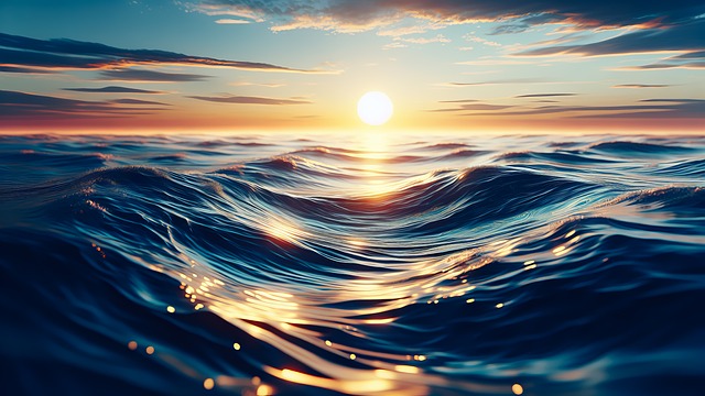 Free Ocean Sunset illustration and picture
