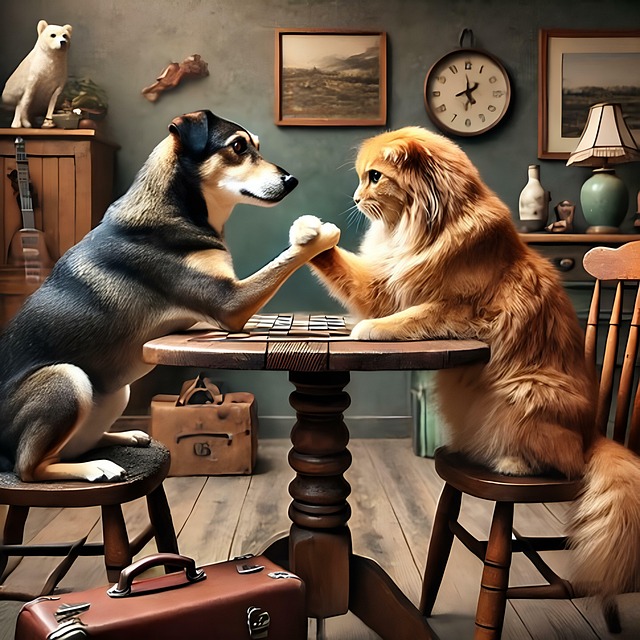 Free Dog Cat illustration and picture