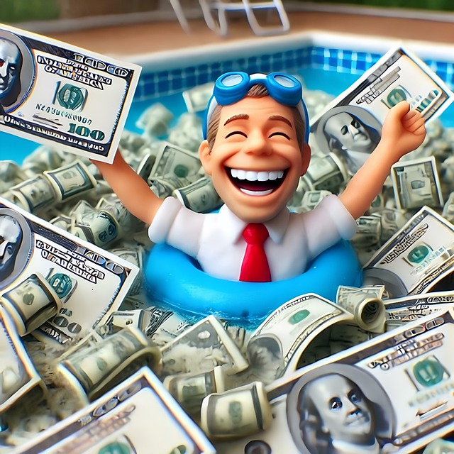 Free Swimming Money illustration and picture