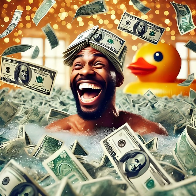Free Swimming Money illustration and picture