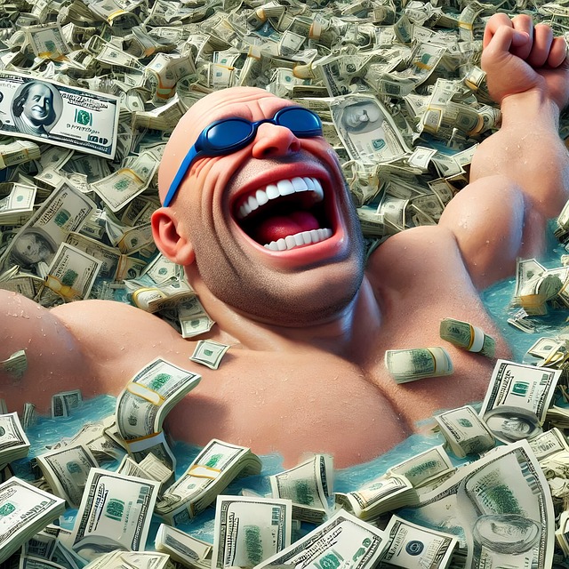 Free Swimming Money illustration and picture