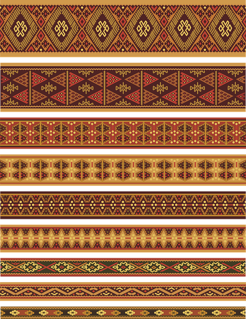 Free patterns traditional decorative strips vector