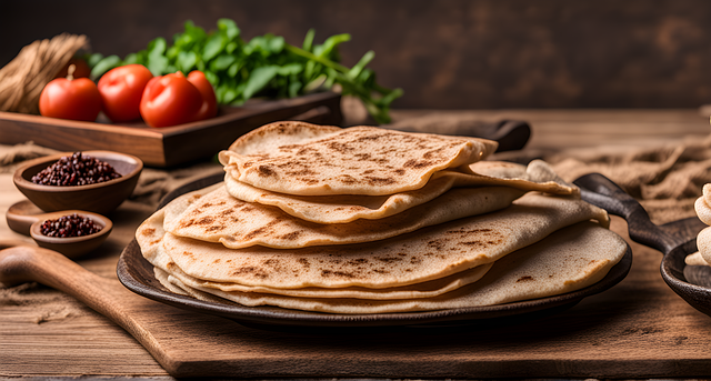Free ai generated injera ethiopian food illustration