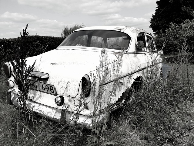 Antik Bil, Metalskrot, Rust, Automobil