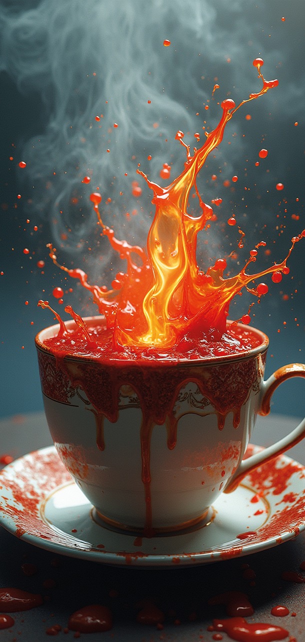 Free ai generated cup volcanic illustration