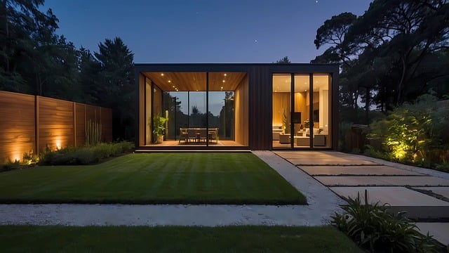 Free ai generated modular home modern house illustration