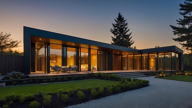 Free ai generated modular home modern house illustration