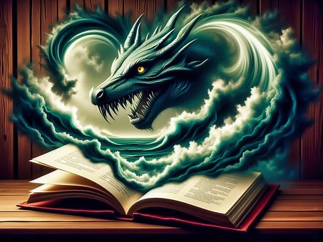 O Carte, Balaur, Magic, Fantezie, Nori