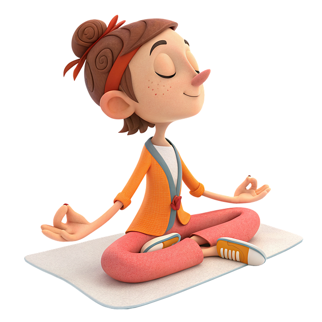 Free pose yoga meditation illustration