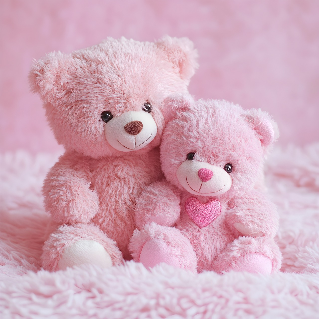 Download free HD stock image of Ai Generated Cute Bears Free ai generated cute bears pink bears illustration